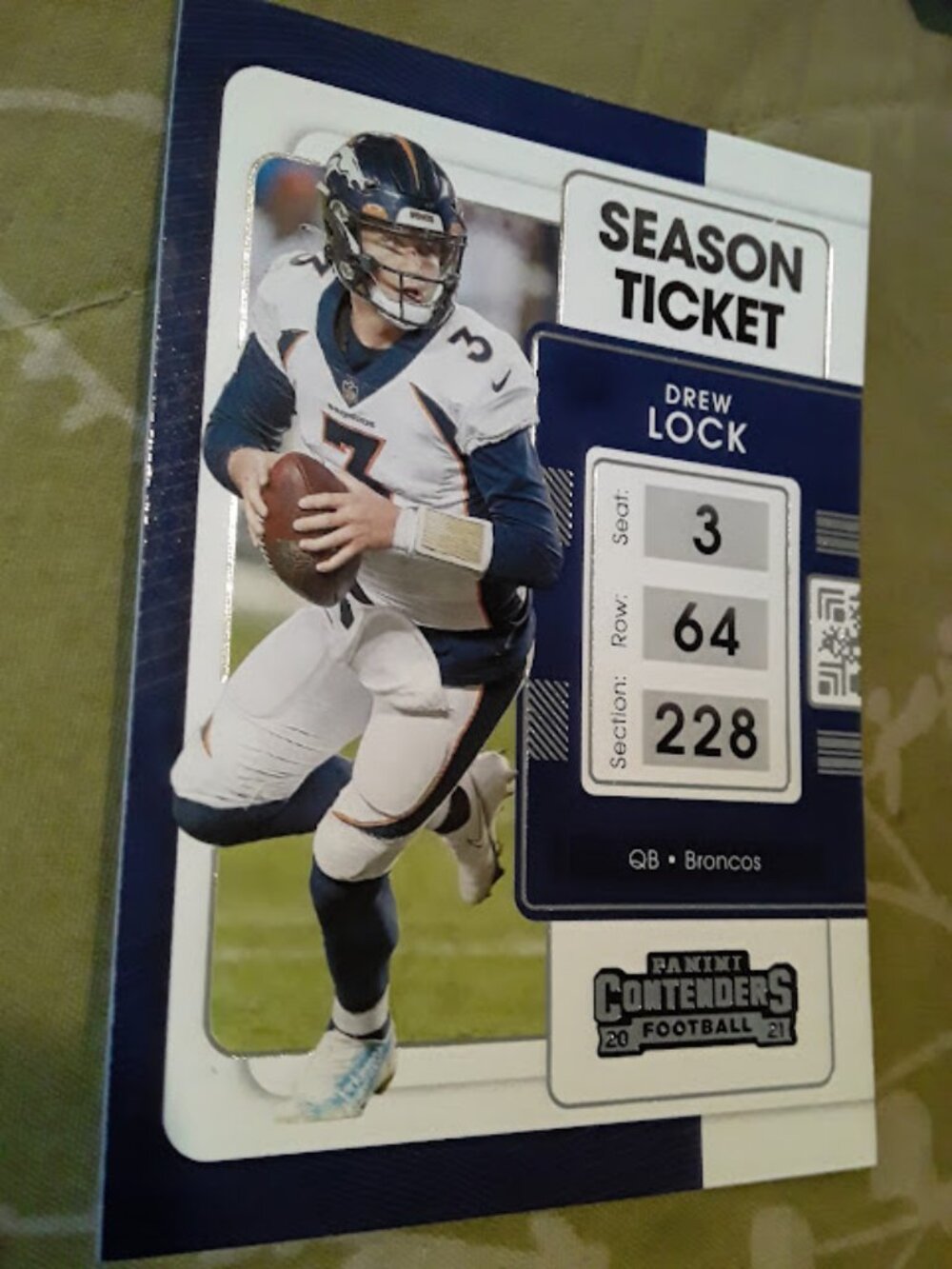 2021 Panini Contenders Season Ticket #28 Drew Lock Football Trading Card